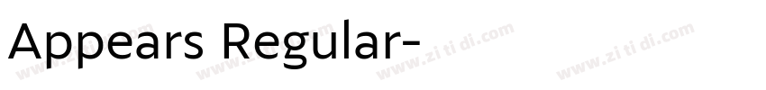 Appears Regular字体转换